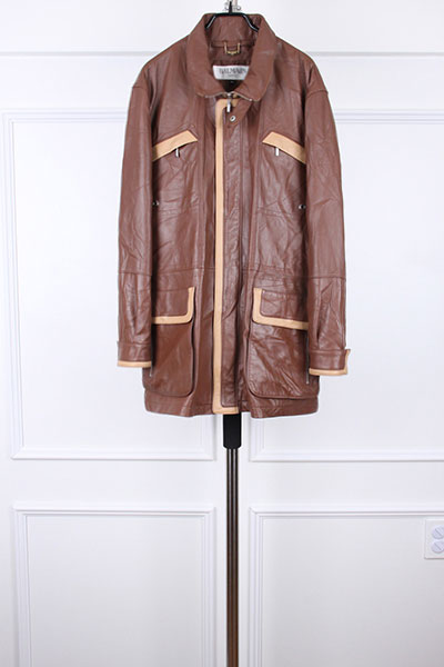 쇼핑몰이름]Balmain Paris -Leather Coat-
